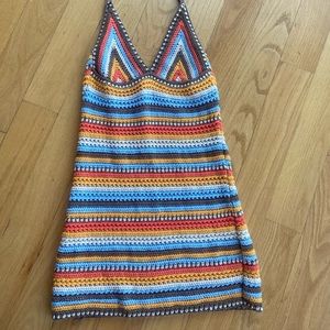 UK urban outfitters crochet mini dress